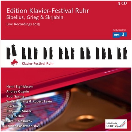 Festival Ruhr 2015 Nordic piano music~Sibelius, Grieg, Scriabin piano works / Henri Sigfridsson, Andrey Guguin,.... (3CD)