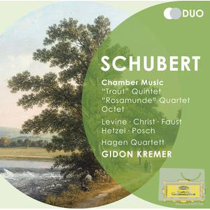 DG巧裝系列第十七輯 - 舒伯特：《鱒魚》鋼琴五重奏、F大調八重奏弦樂四重奏《羅莎蒙》(2CD) Schubert : Chamber Music / Levine, Hetzel, Christ, Hagen Quartet (2CD)