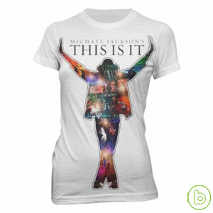 Michael Jackson / This is It Movie Collage - White- Women - T-Shirt (S) 