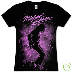 Michael Jackson / Spray Stencil - Black - Women - T-Shirt (S) 