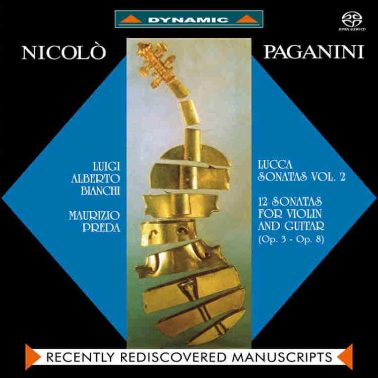 Nicolo Paganini: Lucca Sonatas Vol. 2 - 12 Sonatas for violin and guitar Op. 3 and Op. 8 (SACD)