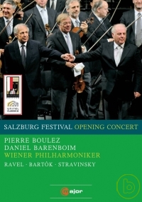 2008薩爾茲堡開幕音樂會～布列茲與巴倫波因之夜/ 巴倫波因（鋼琴），布列茲（指揮）維也納愛樂 DVD 2008 Salzburg Festival Opening Concert/ Barenboim, Boulez, Vienna Philharmonic Orchestra