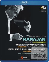 德弗札克:第九號交響曲「新世界」、莫札特:第五號小提琴協奏曲/ 卡拉揚(指揮)柏林愛樂與維也納交響樂團，曼紐因(小提琴) (藍光BD) Dvorak: Symphony No. 9, Mozart: Violin Concerto No. 5/ Karajan, Berlin Philharmonic Orchestra, Vienna Symphony Orchestra, Menuhin (Violin)