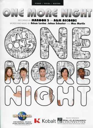 魔力紅-最後一夜單曲鋼琴譜 ONE MORE NIGHT (Maroon 5)